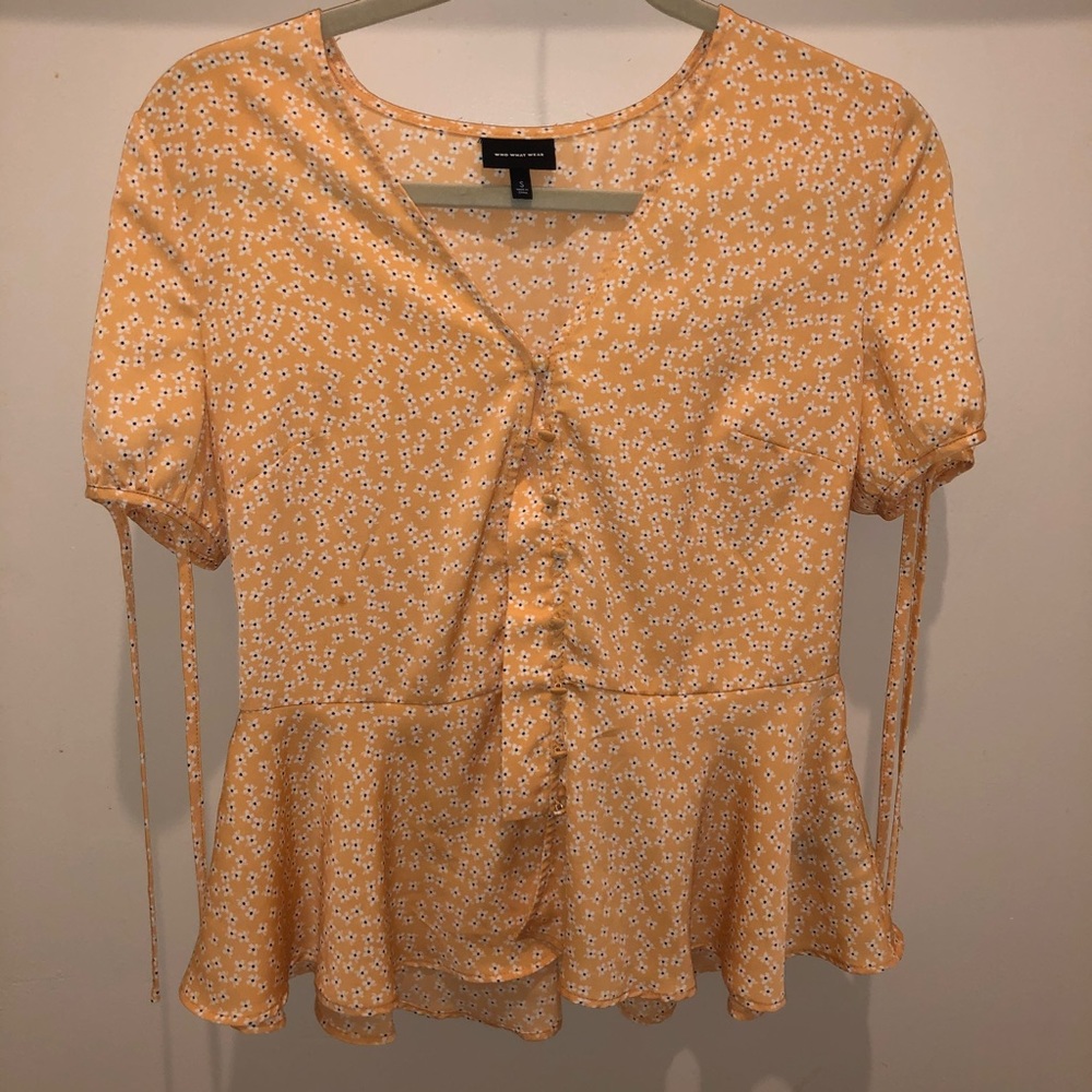 Target Orange Floral Top